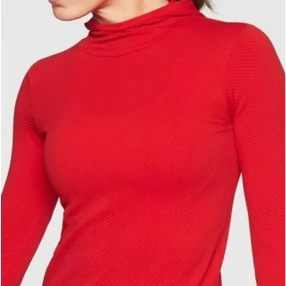 Athleta Flurry Scuba Hoodie Womens Medium Red Long Sleeve Hooded